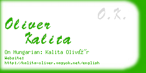 oliver kalita business card